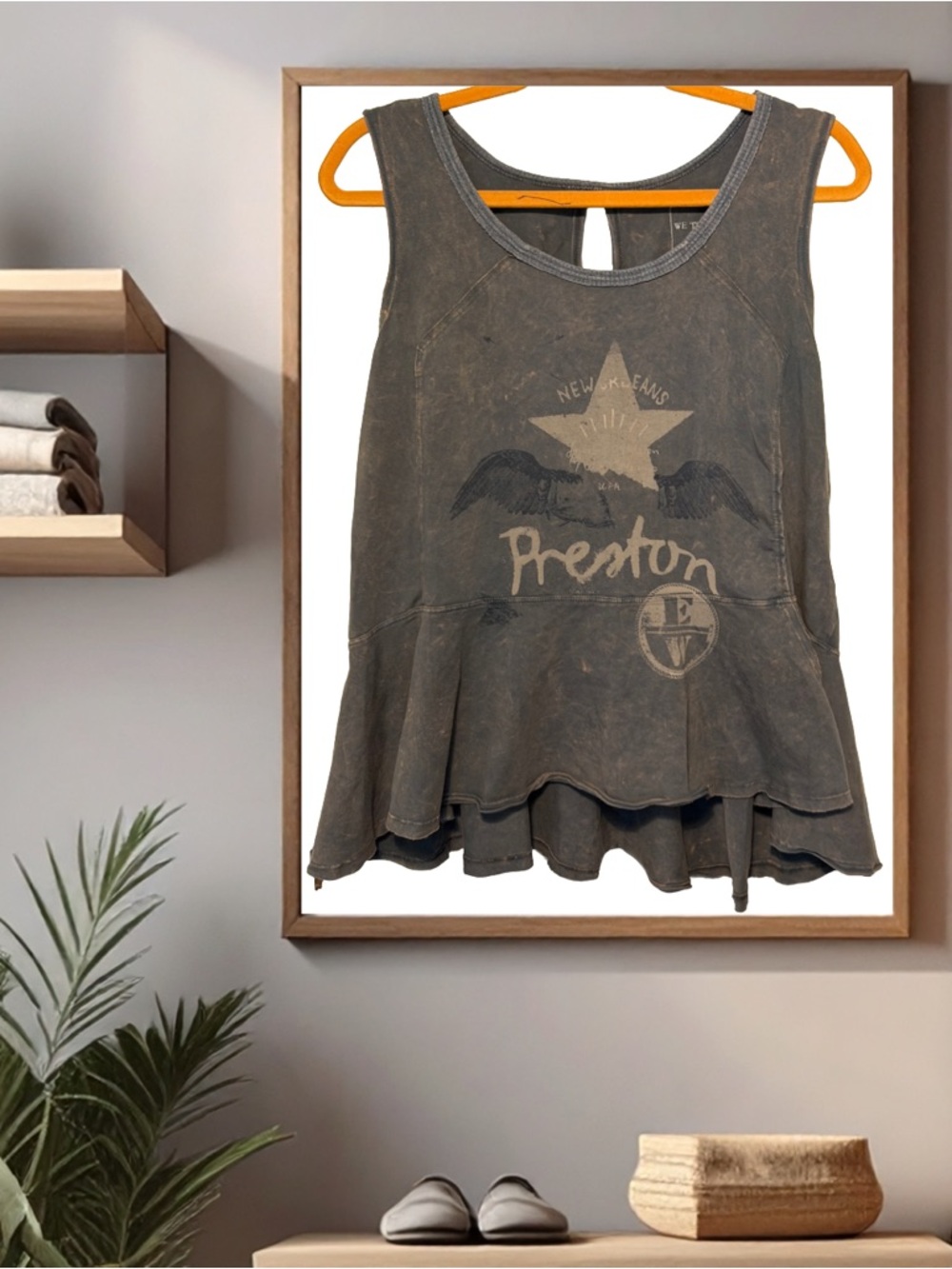 BOGO! We The Free Graphic Peplum Top